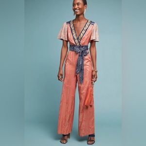 Anthropologie Akemi+Kin Sofia Metallic Jumpsuit 2